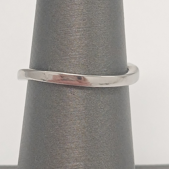 New 18k White Gold Plated Cz Teardrop Ring Size 5.5 Pretty Bird - Picture 4 of 7